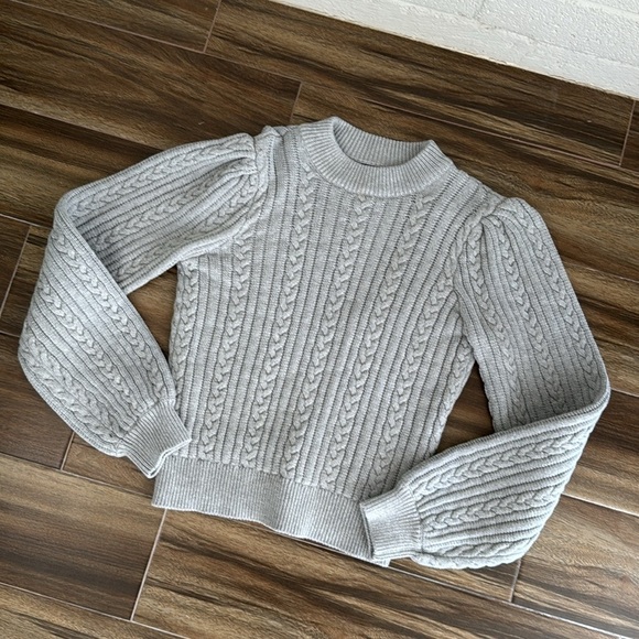 Wayf Gray Cable Knit Sweater - Picture 10 of 13